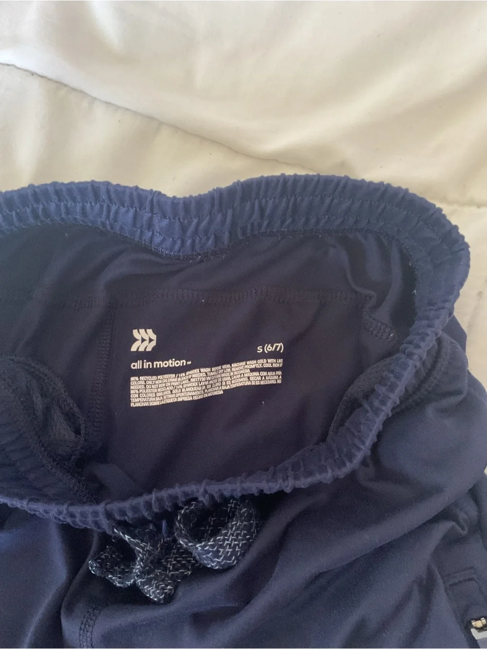 adidas Navy Elastic Waist Athletic Joggers